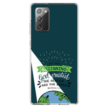 DistinctInk® Clear Shockproof Hybrid Case for Apple iPhone / Samsung Galaxy / Google Pixel - Genesis 1:1 - God Created the Heaven & the Earth