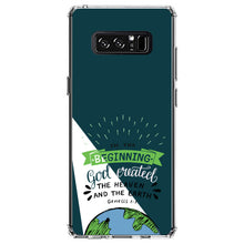 DistinctInk® Clear Shockproof Hybrid Case for Apple iPhone / Samsung Galaxy / Google Pixel - Genesis 1:1 - God Created the Heaven & the Earth