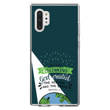 DistinctInk® Clear Shockproof Hybrid Case for Apple iPhone / Samsung Galaxy / Google Pixel - Genesis 1:1 - God Created the Heaven & the Earth