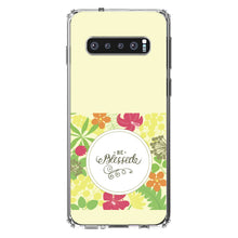 DistinctInk® Clear Shockproof Hybrid Case for Apple iPhone / Samsung Galaxy / Google Pixel - Be Blessed - Floral Pattern Yellow