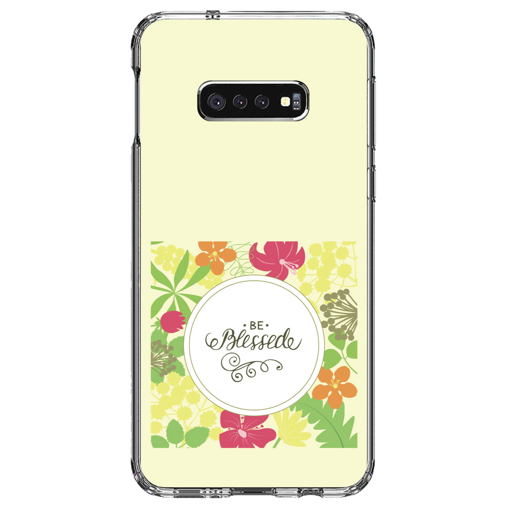 Be Blessed, Floral Pattern Yellow Clear Shockproof iPhone Case, view 18
