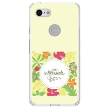 DistinctInk® Clear Shockproof Hybrid Case for Apple iPhone / Samsung Galaxy / Google Pixel - Be Blessed - Floral Pattern Yellow