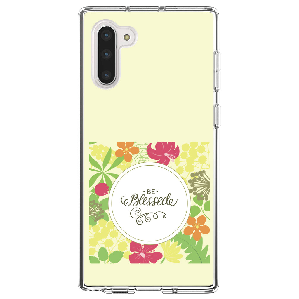 Be Blessed, Floral Pattern Yellow Clear Shockproof iPhone Case, view 9
