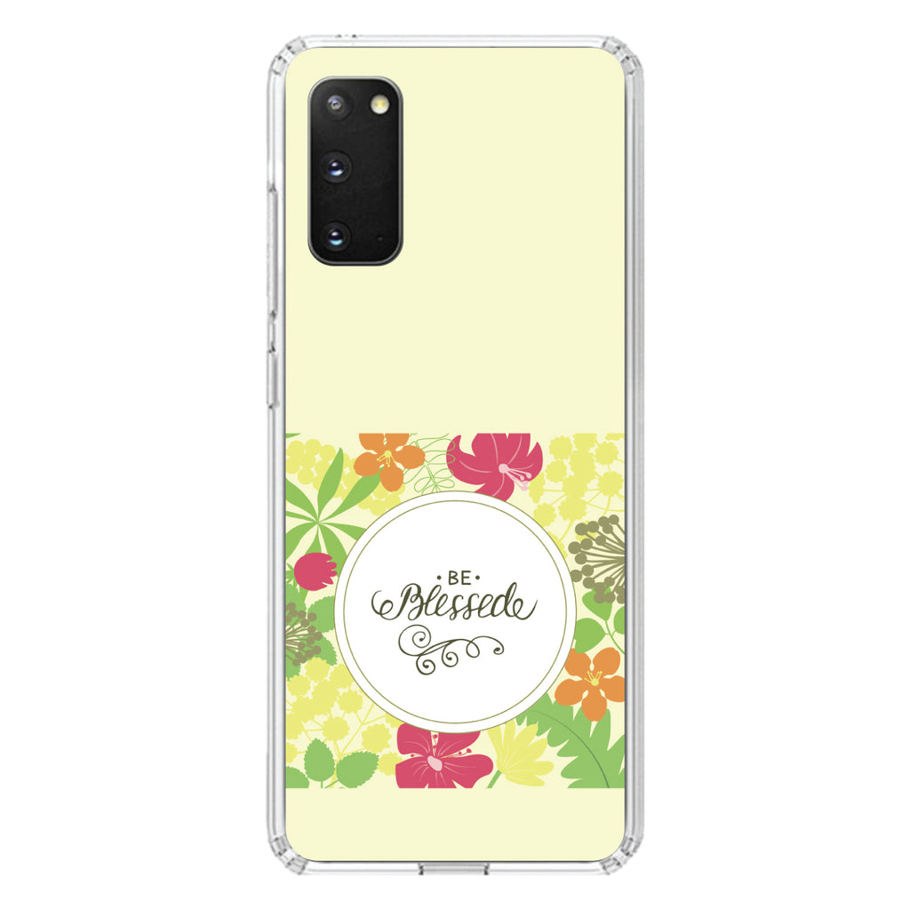 Be Blessed, Floral Pattern Yellow Clear Shockproof iPhone Case, view 13