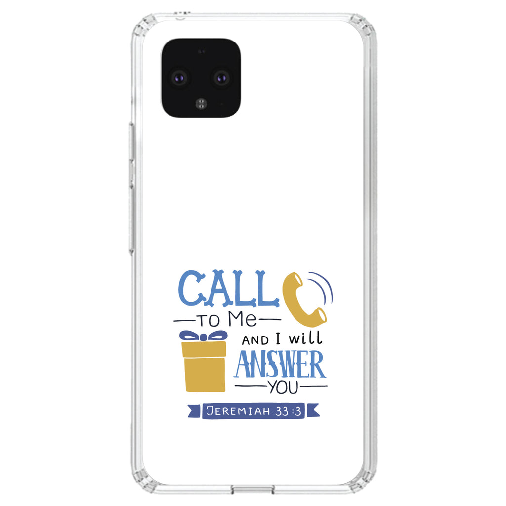 Jeremiah 33:3, Call to Me and I Will Answer Clear Shockproof iPhone Case, view 23