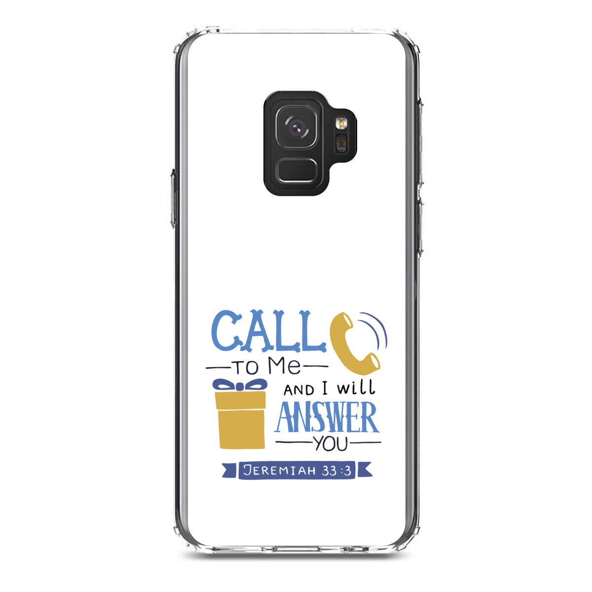 Jeremiah 33:3, Call to Me and I Will Answer Clear Shockproof iPhone Case, view 19