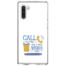 DistinctInk® Clear Shockproof Hybrid Case for Apple iPhone / Samsung Galaxy / Google Pixel - Jeremiah 33:3 - Call to Me and I Will Answer