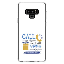 DistinctInk® Clear Shockproof Hybrid Case for Apple iPhone / Samsung Galaxy / Google Pixel - Jeremiah 33:3 - Call to Me and I Will Answer