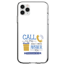 DistinctInk® Clear Shockproof Hybrid Case for Apple iPhone / Samsung Galaxy / Google Pixel - Jeremiah 33:3 - Call to Me and I Will Answer