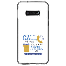 DistinctInk® Clear Shockproof Hybrid Case for Apple iPhone / Samsung Galaxy / Google Pixel - Jeremiah 33:3 - Call to Me and I Will Answer