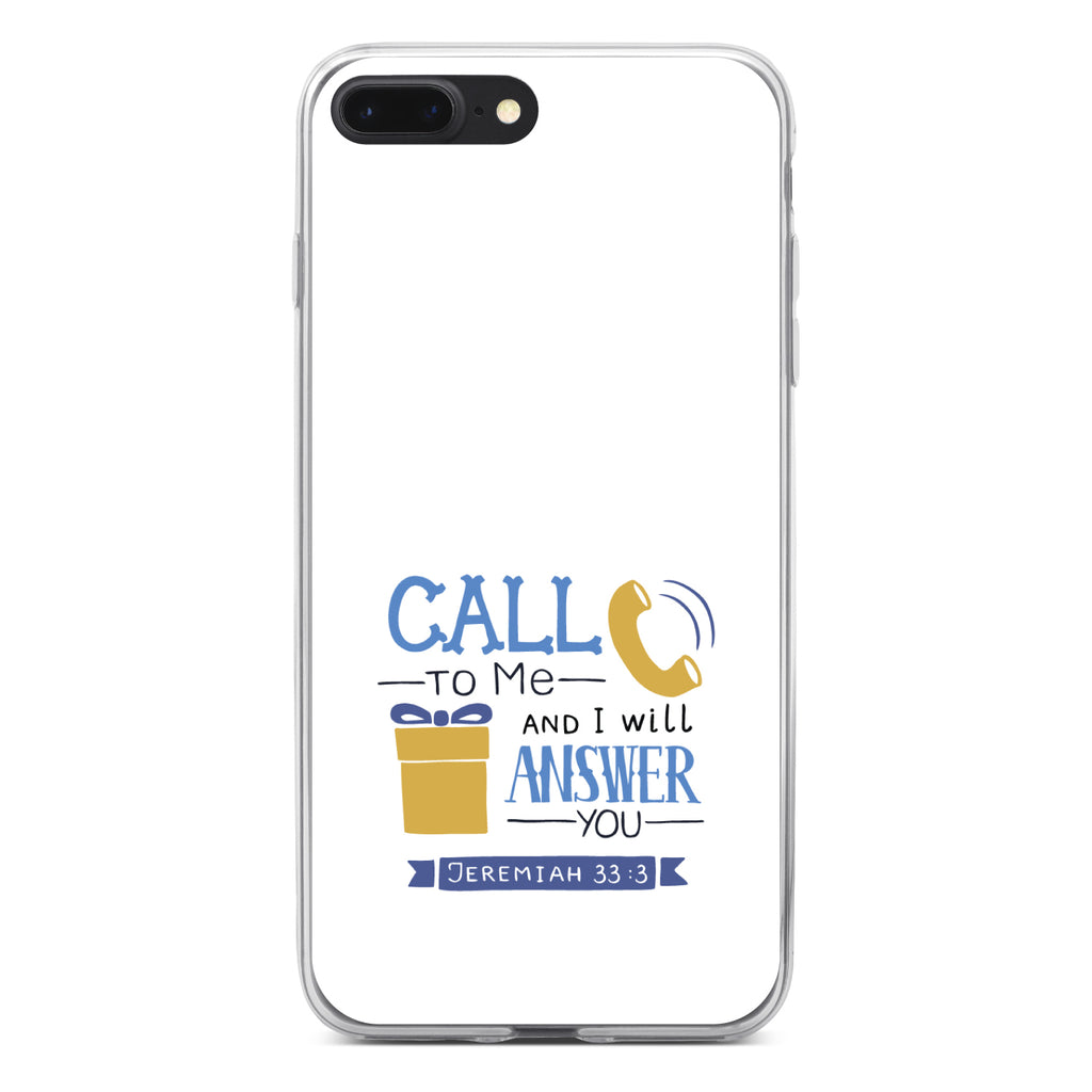 Jeremiah 33:3, Call to Me and I Will Answer Clear Shockproof iPhone Case, view 6