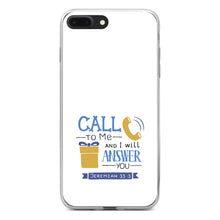 DistinctInk® Clear Shockproof Hybrid Case for Apple iPhone / Samsung Galaxy / Google Pixel - Jeremiah 33:3 - Call to Me and I Will Answer