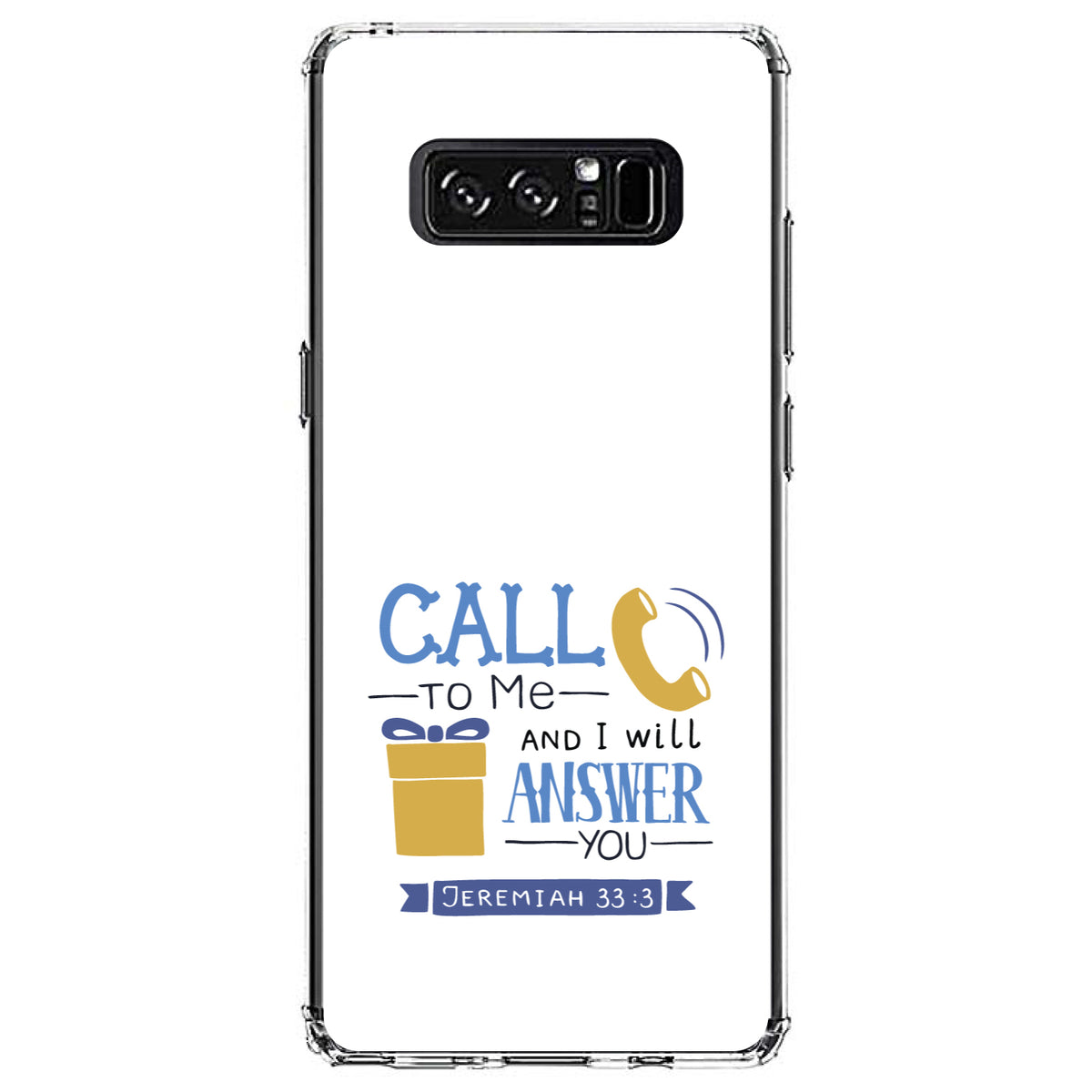Jeremiah 33:3, Call to Me and I Will Answer Clear Shockproof iPhone Case, view 12