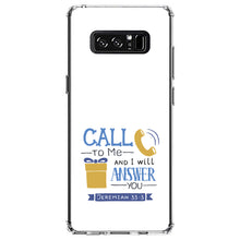 DistinctInk® Clear Shockproof Hybrid Case for Apple iPhone / Samsung Galaxy / Google Pixel - Jeremiah 33:3 - Call to Me and I Will Answer