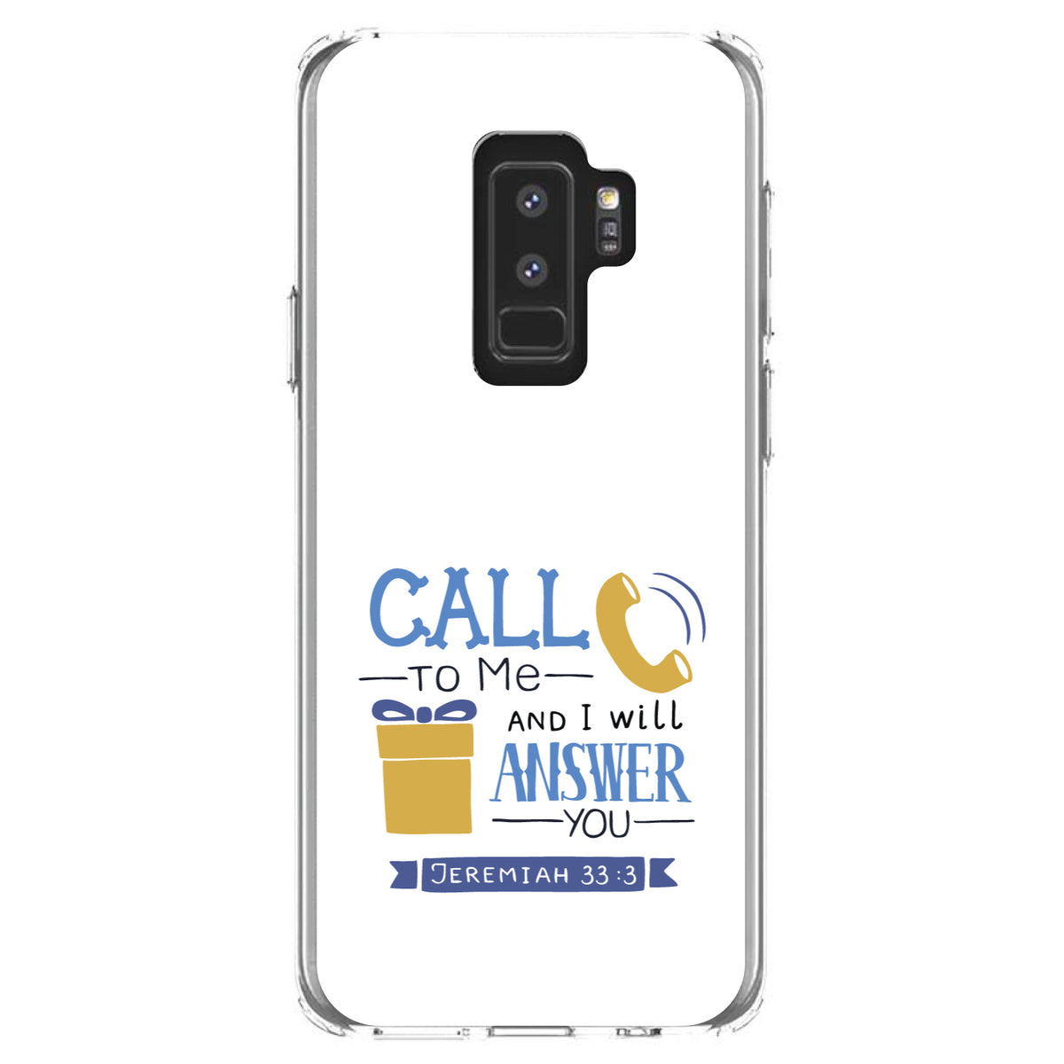 Jeremiah 33:3, Call to Me and I Will Answer Clear Shockproof iPhone Case, view 20