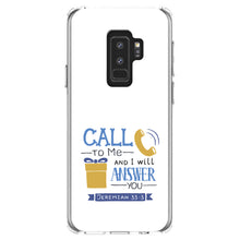 DistinctInk® Clear Shockproof Hybrid Case for Apple iPhone / Samsung Galaxy / Google Pixel - Jeremiah 33:3 - Call to Me and I Will Answer