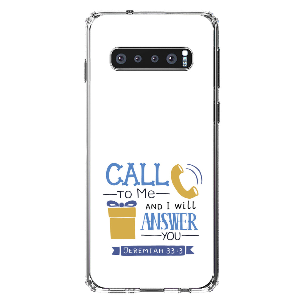 Jeremiah 33:3, Call to Me and I Will Answer Clear Shockproof iPhone Case, view 16