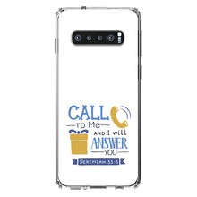 DistinctInk® Clear Shockproof Hybrid Case for Apple iPhone / Samsung Galaxy / Google Pixel - Jeremiah 33:3 - Call to Me and I Will Answer