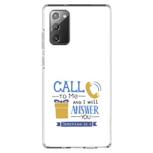 DistinctInk® Clear Shockproof Hybrid Case for Apple iPhone / Samsung Galaxy / Google Pixel - Jeremiah 33:3 - Call to Me and I Will Answer