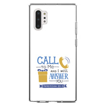 DistinctInk® Clear Shockproof Hybrid Case for Apple iPhone / Samsung Galaxy / Google Pixel - Jeremiah 33:3 - Call to Me and I Will Answer