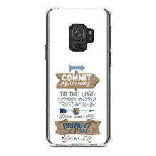 DistinctInk® Clear Shockproof Hybrid Case for Apple iPhone / Samsung Galaxy / Google Pixel - Psalm 37:5 - Commt Your Way to the Lord