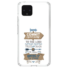 DistinctInk® Clear Shockproof Hybrid Case for Apple iPhone / Samsung Galaxy / Google Pixel - Psalm 37:5 - Commt Your Way to the Lord