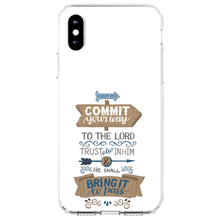 DistinctInk® Clear Shockproof Hybrid Case for Apple iPhone / Samsung Galaxy / Google Pixel - Psalm 37:5 - Commt Your Way to the Lord