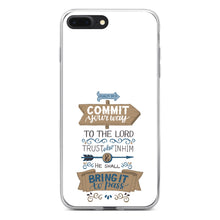 DistinctInk® Clear Shockproof Hybrid Case for Apple iPhone / Samsung Galaxy / Google Pixel - Psalm 37:5 - Commt Your Way to the Lord