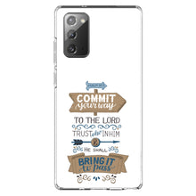 DistinctInk® Clear Shockproof Hybrid Case for Apple iPhone / Samsung Galaxy / Google Pixel - Psalm 37:5 - Commt Your Way to the Lord