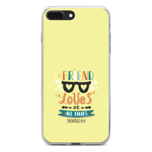DistinctInk® Clear Shockproof Hybrid Case for Apple iPhone / Samsung Galaxy / Google Pixel - Proverbs 17:17 - A Friend Loves at All Times