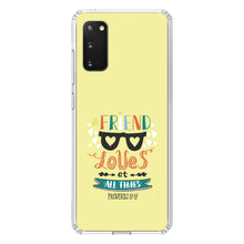 DistinctInk® Clear Shockproof Hybrid Case for Apple iPhone / Samsung Galaxy / Google Pixel - Proverbs 17:17 - A Friend Loves at All Times