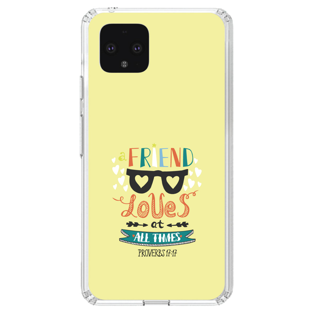 Proverbs 17:17, A Friend Loves at All Times Clear Shockproof iPhone Case, view 23