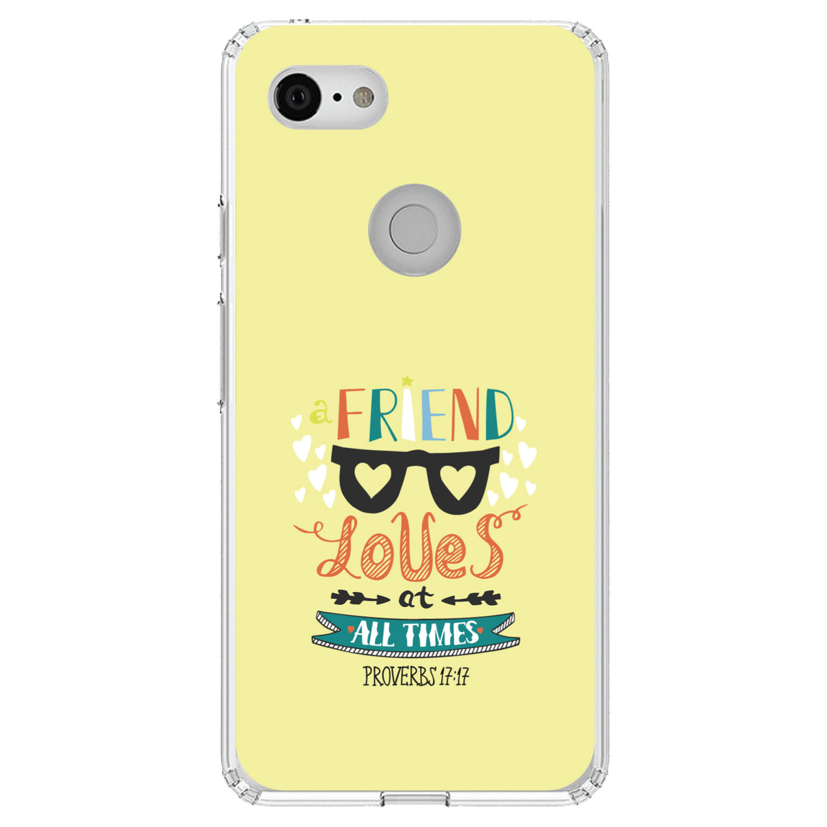 Proverbs 17:17, A Friend Loves at All Times Clear Shockproof iPhone Case, view 22