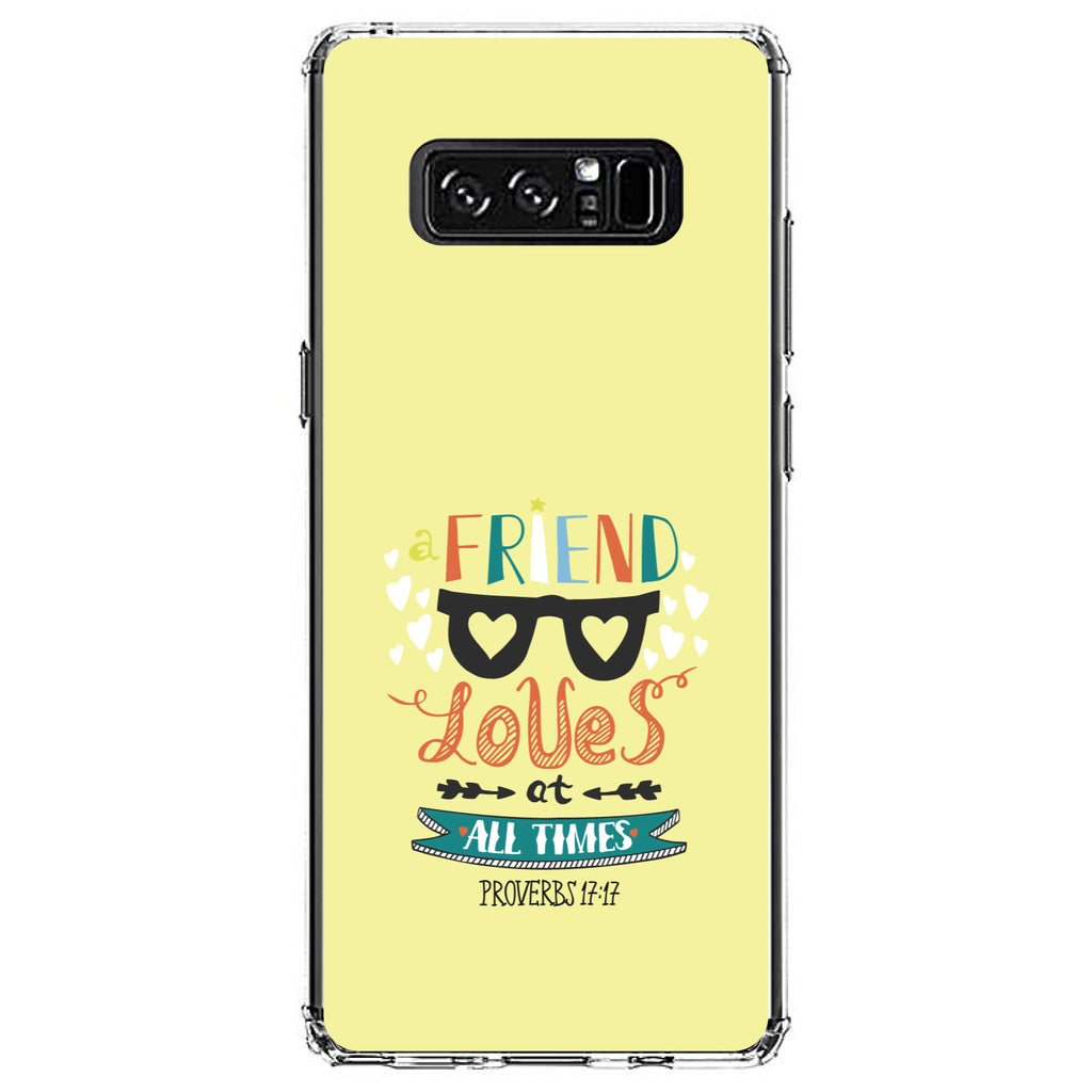 Proverbs 17:17, A Friend Loves at All Times Clear Shockproof iPhone Case, view 12