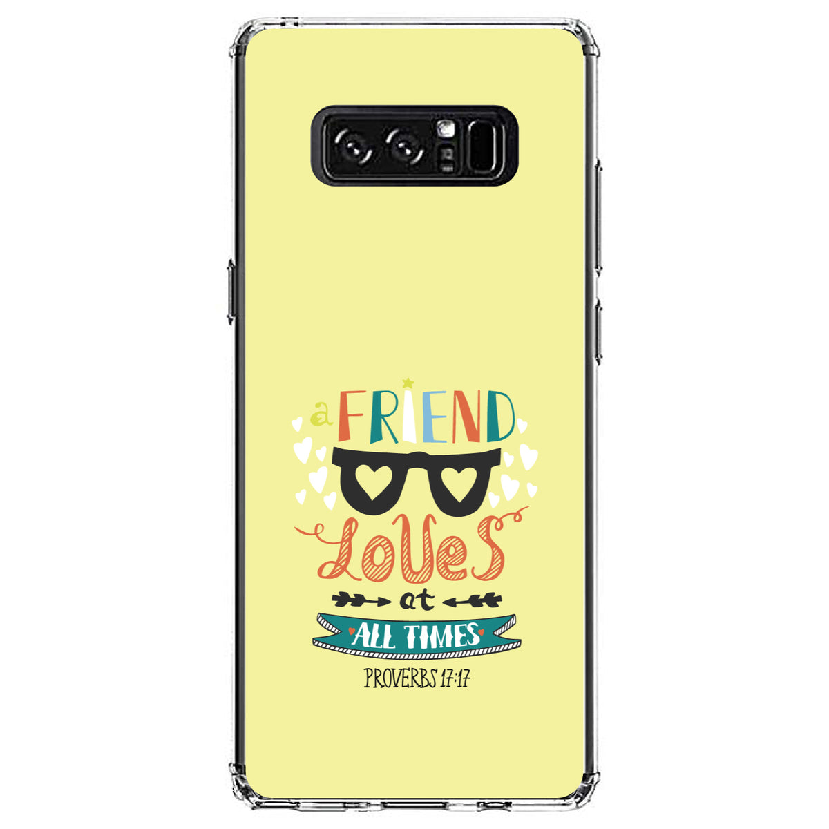 Proverbs 17:17, A Friend Loves at All Times Clear Shockproof iPhone Case, view 12