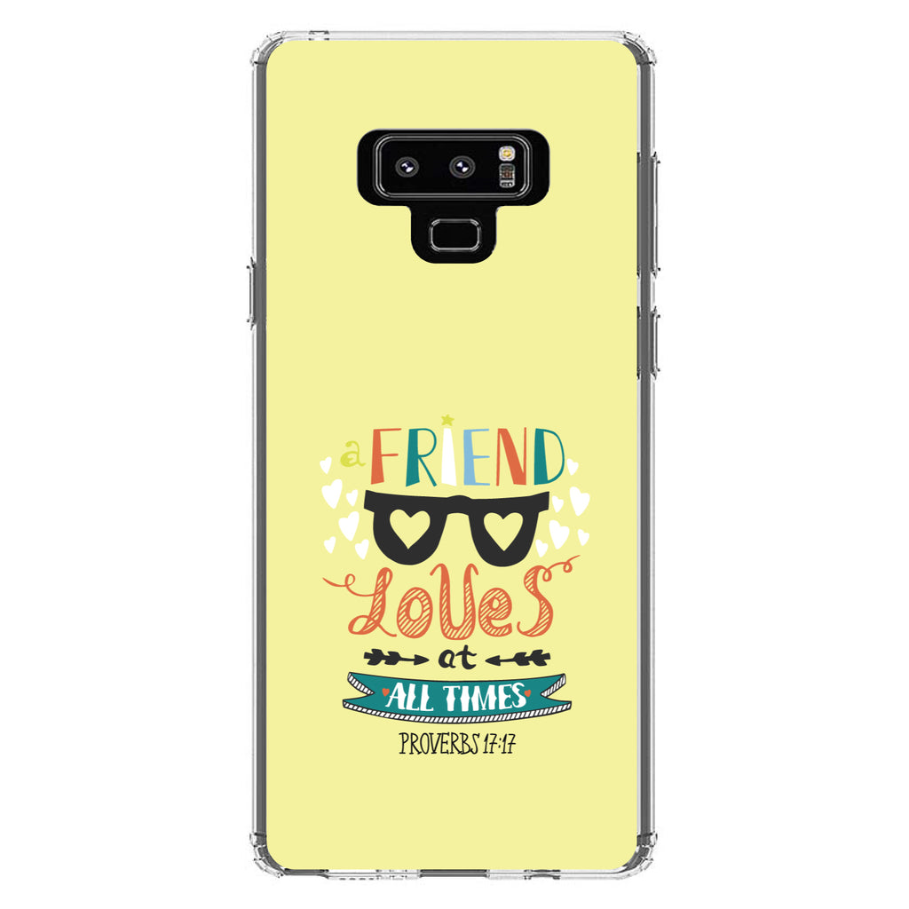 Proverbs 17:17, A Friend Loves at All Times Clear Shockproof iPhone Case, view 11