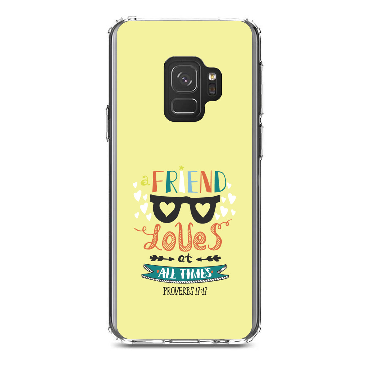 Proverbs 17:17, A Friend Loves at All Times Clear Shockproof iPhone Case, view 19