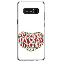 DistinctInk® Clear Shockproof Hybrid Case for Apple iPhone / Samsung Galaxy / Google Pixel - Do Small Things With Great Love - Floral