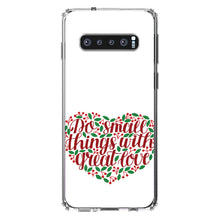 DistinctInk® Clear Shockproof Hybrid Case for Apple iPhone / Samsung Galaxy / Google Pixel - Do Small Things With Great Love - Floral