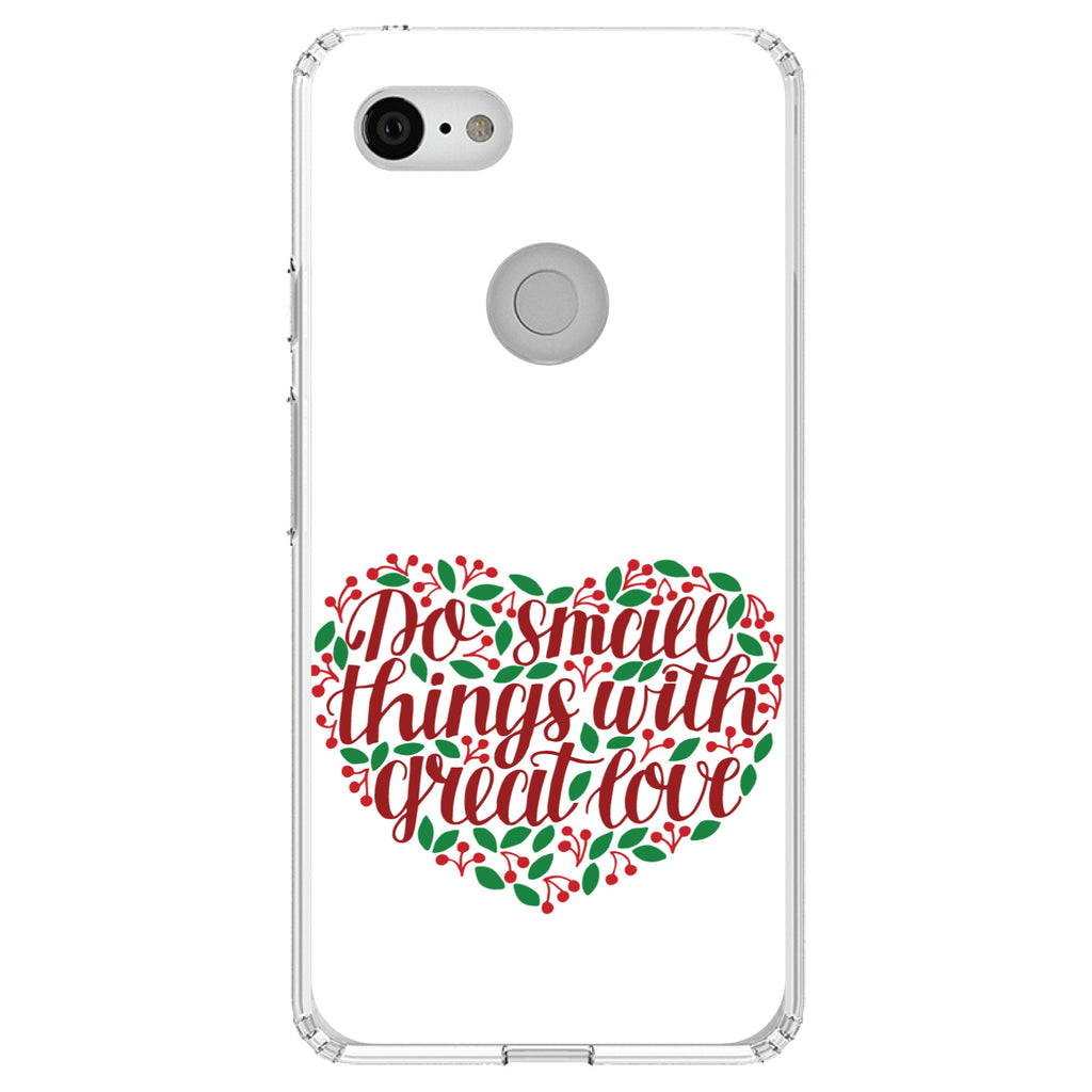 Do Small Things With Great Love, Floral Clear Shockproof iPhone Case, view 21