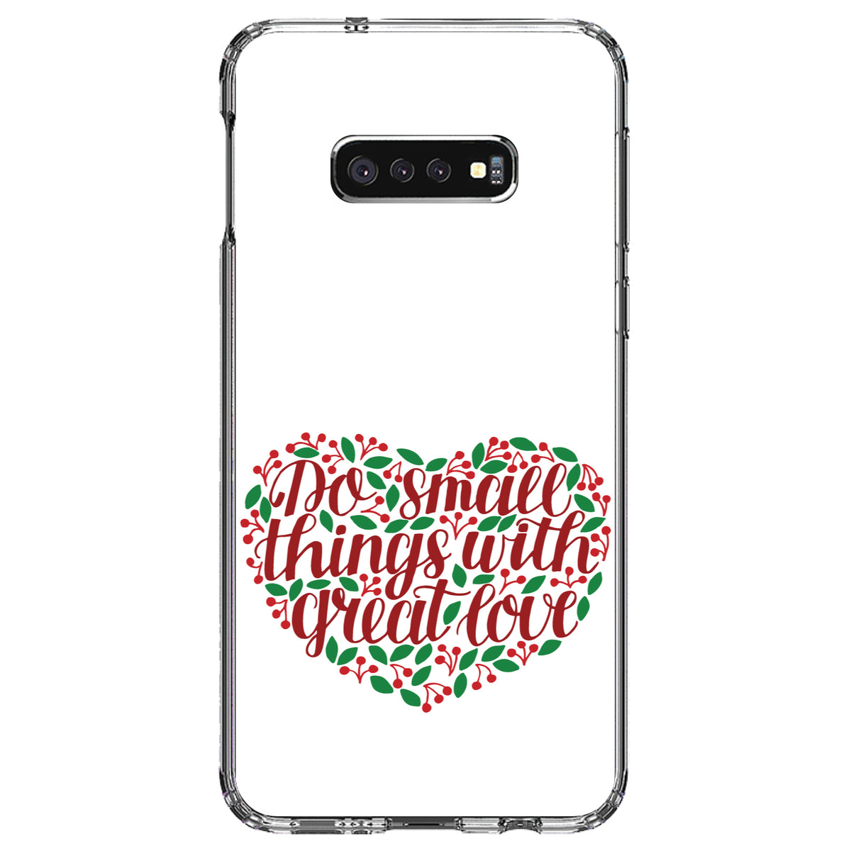 Do Small Things With Great Love, Floral Clear Shockproof iPhone Case, view 18