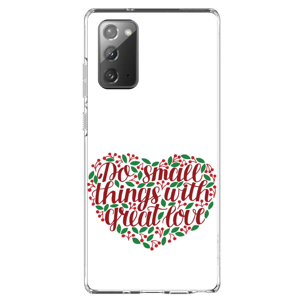 Do Small Things With Great Love, Floral Clear Shockproof iPhone Case, view 7