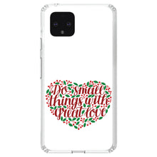 DistinctInk® Clear Shockproof Hybrid Case for Apple iPhone / Samsung Galaxy / Google Pixel - Do Small Things With Great Love - Floral