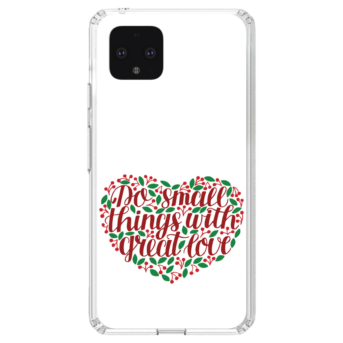 Do Small Things With Great Love, Floral Clear Shockproof iPhone Case, view 24