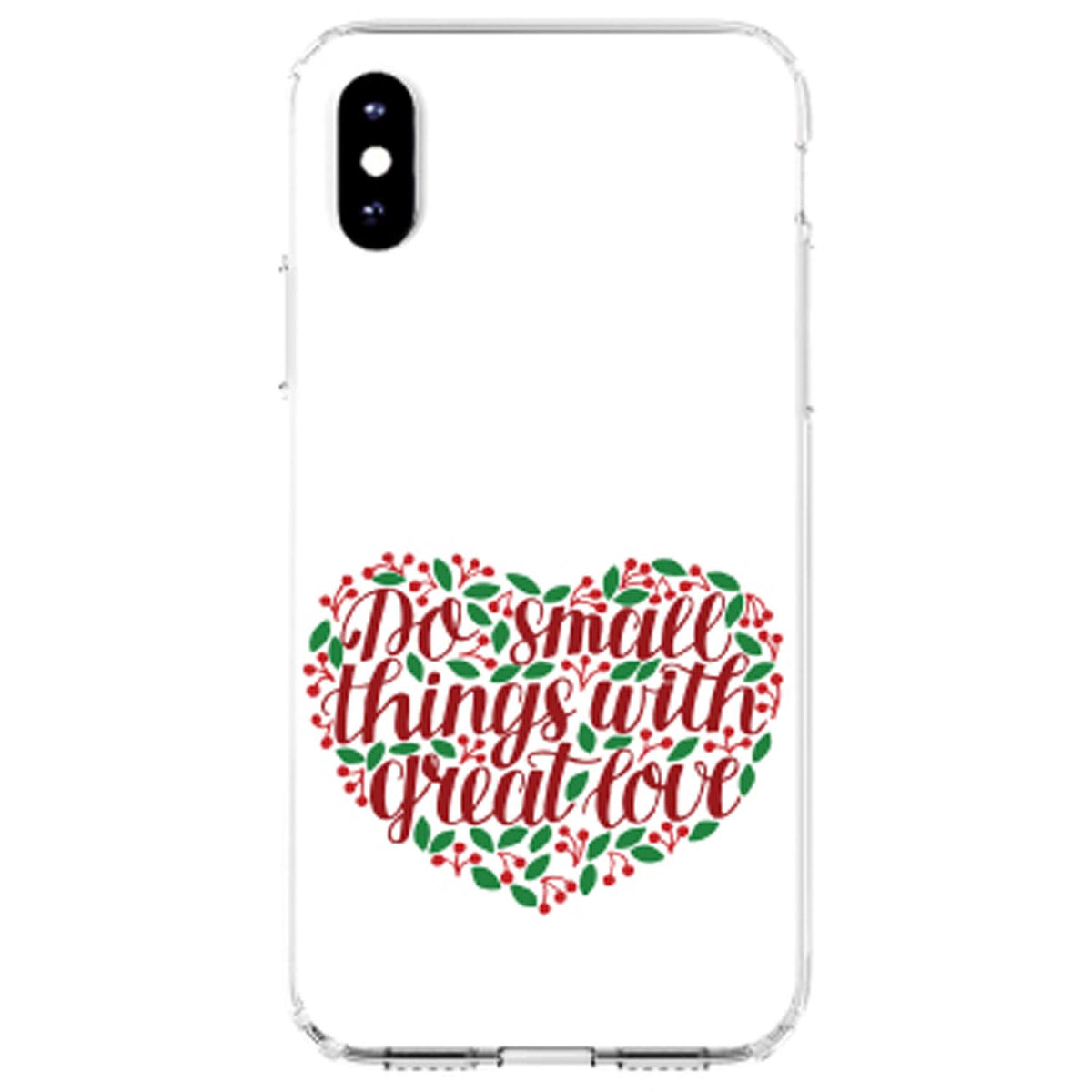 Do Small Things With Great Love, Floral Clear Shockproof iPhone Case, view 2