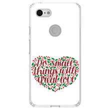 DistinctInk® Clear Shockproof Hybrid Case for Apple iPhone / Samsung Galaxy / Google Pixel - Do Small Things With Great Love - Floral