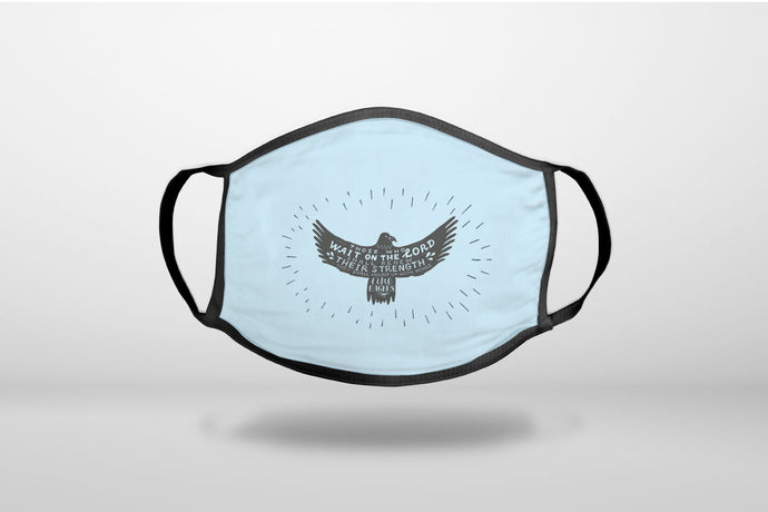 MountUp with Wings Like Eagles - 3-Ply Reusable Soft Face Mask Covering, Unisex, Cotton Inner Layer
