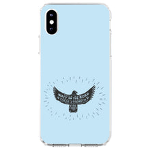 DistinctInk® Clear Shockproof Hybrid Case for Apple iPhone / Samsung Galaxy / Google Pixel - MountUp with Wings Like Eagles