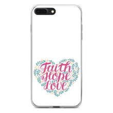 DistinctInk® Clear Shockproof Hybrid Case for Apple iPhone / Samsung Galaxy / Google Pixel - Faith / Hope / Love - Floral