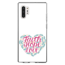 DistinctInk® Clear Shockproof Hybrid Case for Apple iPhone / Samsung Galaxy / Google Pixel - Faith / Hope / Love - Floral